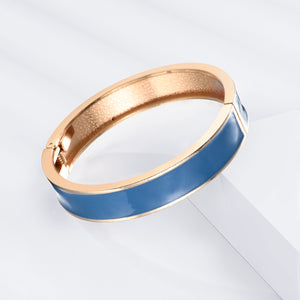 UJOY Cloisonne Bracelet Openable Hinge Gold Cuff Enamel Flower Bangle Jewelry Gift for Women