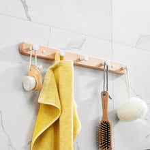 Load image into Gallery viewer, SARIHOSY Coat Rack Wall Hooks Wood Wall Hook White Towel Hook for Kitchen Bathroom Accessories Heavy Duty Hook Clothes Holder 120-5
