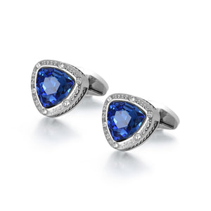 UJOY Men's Jewelry Blue Stones Cufflinks for Tuxedo Shirts for Weddings, Business, Dinner