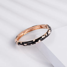 Cargar imagen en el visor de la galería, UJOY Womens Multi-Colors Cloisonne Bracelet Gold Plated Flower Hollowed Enameled Hinged Cuff Bangles