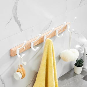 SARIHOSY Wall Hanger Wood Wall Hook Coat Clothes Holder White Coat Rack Home Wall Hook Bathroom Accessories Hook Accessories 118-5