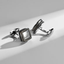 Load image into Gallery viewer, UJOY Cufflinks for Men, White Diamond Crystal Cufflinks for Groom Husband Personalized Gifts, Mens Formal Wedding Business Cufflinks, Gorgeous Cuff Links Shirt Accessories