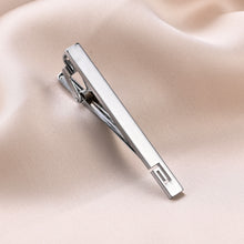 Load image into Gallery viewer, UJOY Tie Clips for Men 4 Pcs Tie Bars Pinch Clip Set Black Silver 2.3 Inches Business Shirt Necktie Parts