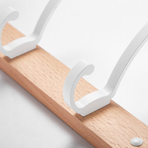 SARIHOSY Wall Hanger Wood Wall Hook Coat Clothes Holder White Coat Rack Home Wall Hook Bathroom Accessories Hook Accessories