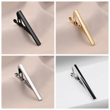 Load image into Gallery viewer, UJOY Tie Clips for Men, 8 Pcs Tie Bars Pinch Clip Set Silver 2.3 Inches 1.5 Inches Business Shirt Necktie Parts