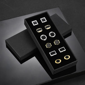 UJOY Cufflinks Combo Set Business Parts Necktie Pins Bars Cuff Links Box for Men