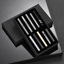 Load image into Gallery viewer, UJOY Tie Clips Set for Men Tie Bar Clip Black Silver-Tone Gold-Tone for Wedding Business with Gift Box