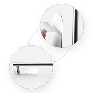 SARIHOSY Towel Rack Stainless Steel Towel Bar Self-adhesive Silver Towel BarStorage Rail Shelf Bathroom Accessories