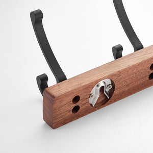 SARIHOSY Black Wood Wall Hook Wall Hanging Coat Rack for Bathroom Kitchen Bedroom Hallway Wall Hooks Coat Clothes Holder