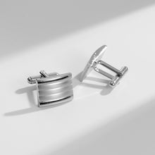 Load image into Gallery viewer, UJOY Cufflinks and Studs Set Blanks Black Color Shirt Tuxedo Buttons Packed in Cufflink Box for Men