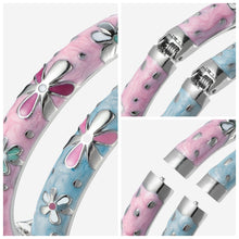 Load image into Gallery viewer, UJOY Colorful Cloisonne Bracelet Jewelry Enamel Handcraft Gold Spring Hinge Birthday Vacation Party Gifts Womens Bangles