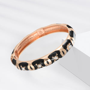 UJOY Womens Multi-Colors Cloisonne Bracelet Gold Plated Hollowed Enameled Hinged Cuff Bangles
