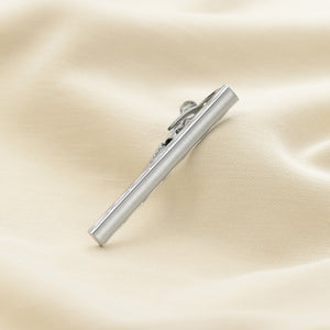 UJOY Tie Clips for Men, 3 Pcs Tie Bars Pinch Clip Set 2.3 Inches Business Shirt Necktie Parts Silver Black