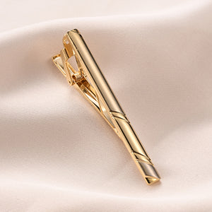 UJOY Tie Clips for Men, 3 Pcs Tie Bars Pinch Clip Set Silver Black 2.3 Inches Business Shirt Necktie Parts