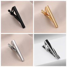 Load image into Gallery viewer, UJOY Tie Clips for Men, 8 Pcs Tie Bars Pinch Clip Set Silver 2.3 Inches 1.5 Inches Business Shirt Necktie Parts