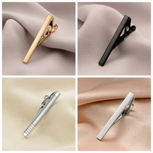 Cargar imagen en el visor de la galería, UJOY Tie Clips for Men, 8 Pcs Tie Bars Pinch Clip Set Colorful 2.3 Inches Business Shirt Necktie Parts