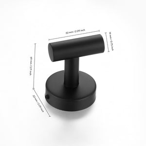 SARIHOSY Stainless Steel Black Wall Hook Towel Hook Bathrobe Hook for Bathroom Kitchen Storage Hook Bathroom Accessories  203-5-BK
