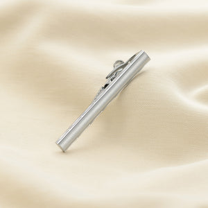 UJOY Tie Clips for Men, 3 Pcs Tie Bars Pinch Clip Set Silver Black 2.3 Inches Business Shirt Necktie Parts