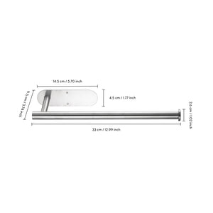 SARIHOSY Towel Rack Stainless Steel Towel Bar Self-adhesive Silver Towel BarStorage Rail Shelf Bathroom Accessories