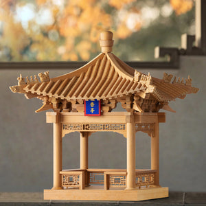 SARIHOSY Forbidden City Imperial Garden Ningxiang Pavilion Mortise and Tenon Buildings Block Mini Version for Adults and Teenagers