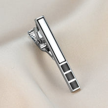 Cargar imagen en el visor de la galería, UJOY Tie Clips for Men 4 Pcs Tie Bars Pinch Clip Set Silver 2.3 Inches Business Shirt Necktie Parts