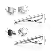 Load image into Gallery viewer, UJOY Cufflinks and Studs Set 8 Shirt Tuxedo Buttons Packed in Cufflink Box for Men Silver Gold
