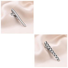 Load image into Gallery viewer, UJOY Tie Clips Set for Men Tie Bar Clip Black Silver-Tone Gold-Tone for Wedding Business with Gift Box