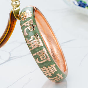 UJOY Bracelet Faith Gift Colorful Enameled Hinge Bangle Classic Design Temple gift Accessories Buddhism