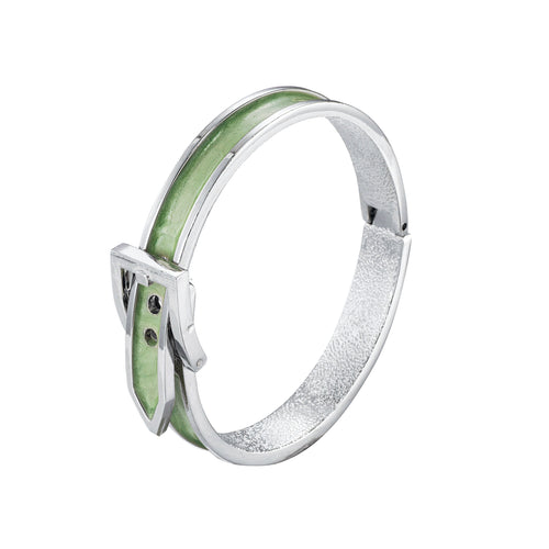 UJOY Belt Design Bracelet Light Green in Silver Gold White Tone Trendy Jewelry 7742