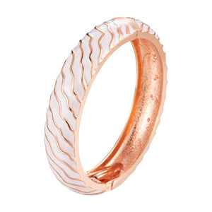 Mother's Day Gift Hollow Out Design Elegant Brass Bangles Candy Color Women's Accessories Trendy Bracelets Fashion Bangle