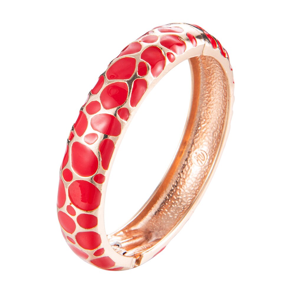 UJOY Enameled Bangle On Hand Geometric Bracelets For Women Cuff Femal Bangles Classic Designer Jewelry Accessories Vintage Gifts