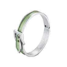 Load image into Gallery viewer, UJOY Belt Design Bracelet Light Green in Silver Gold White Tone Trendy Jewelry 7742