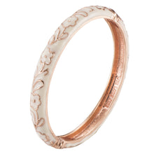 Cargar imagen en el visor de la galería, UJOY Bracelet Cuff White Tone in Gold Fashion Accessories Vintage Jewelry Bangle Women Girl Gift 55B38