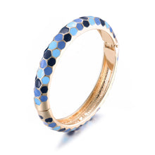 Load image into Gallery viewer, UJOY Unique Elegant Bangles High Quality Bracelet Cuff Blue Latest 55A48