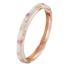 Load image into Gallery viewer, UJOY Fashion Bracelet Alloy Peach Cream Gold Tone Bangle Accessories for Girl 55B09