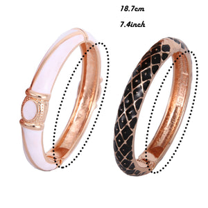 Fashion Classic Bangle Bracelets Hinge Enamel Jewelry for Women Gift New Design 55A02