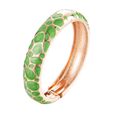 Cargar imagen en el visor de la galería, UJOY Enameled Bangle On Hand Geometric Bracelets For Women Cuff Femal Bangles Classic Designer Jewelry Accessories Vintage Gifts