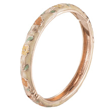 Cargar imagen en el visor de la galería, UJOY Bracelet Cuff White Tone in Gold Fashion Accessories Vintage Jewelry Bangle Women Girl Gift 55B38