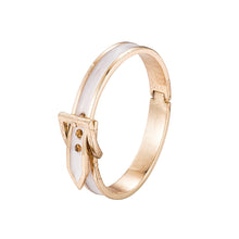 Load image into Gallery viewer, UJOY Belt Design Bracelet Light Green in Silver Gold White Tone Trendy Jewelry 7742