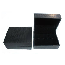 Cargar imagen en el visor de la galería, UJOY plastic black cufflinks box jewelly box good quality fashion accessories box CTB009