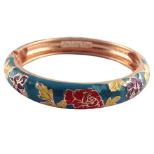 Load image into Gallery viewer, UJOY Fashion Bracelet Colorful Enameled Flower Cuff Bangle Cloisonne Bracelets Jewelry Gift for Women 55A113
