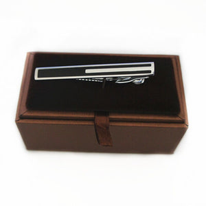 UJOY CLASSIC BROWN Tie Clip Box Paper Box Velvet Inner Jewelry Gift Box