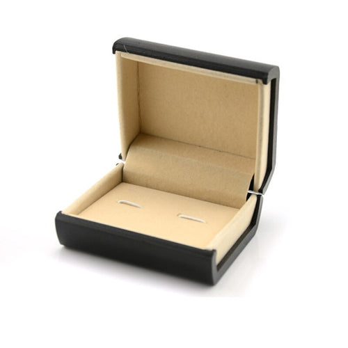UJOY black/brown cufflinks box classic design plastic box Velvet inner gift box CTB002&001