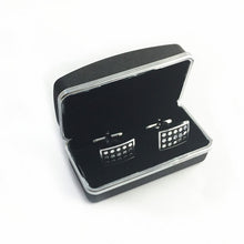 Load image into Gallery viewer, UJOY Black cufflinks boxes for man shinning classic design plastic box velvet inner high quality gift box CTB015