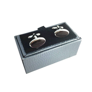 UJOY silver Cufflinks Box high quality Velvet inside Carring Cases Jewelry Gift Box
