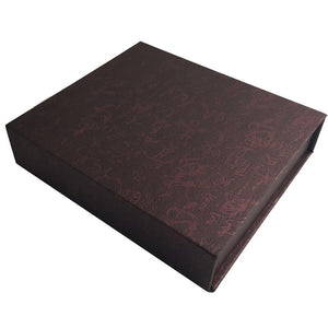 UJOY 12 pair Chinese Red Pattern classic cufflinks storage box Paper made Velvet inner gift box CTB201