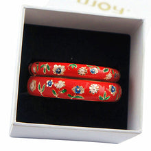 Load image into Gallery viewer, Bangle For Women Cloisonne Women Bracelet On Hand Beautiful Sunflower Double Bangles Set Trendy Jewelry Vintage Jewelry 55C36