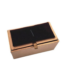 Cargar imagen en el visor de la galería, UJOY CLASSIC BROWN Tie Clip Box Paper Box Velvet Inner Jewelry Gift Box