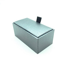 Load image into Gallery viewer, UJOY silver Cufflinks Box high quality Velvet inside Carring Cases Jewelry Gift Box