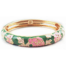 Cargar imagen en el visor de la galería, UJOY Fashion Bracelet Colorful Enameled Flower Cuff Bangle Cloisonne Bracelets Jewelry Gift for Women 55A113